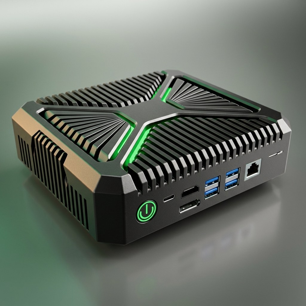 Fanless AI Firewall Mini PC, view 1 of 3